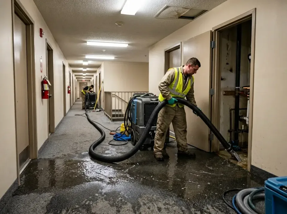 multi-unit-apartment-hallway-f-005 — frequently asked questions, Emergency Burst Pipe Water Extraction & Removal in Brownfie…